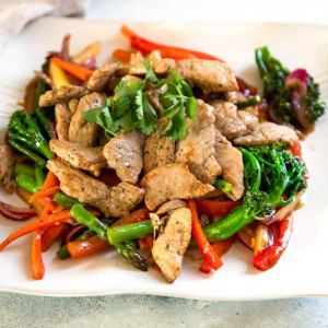 26. BBQ Pork Mixed Vegetables